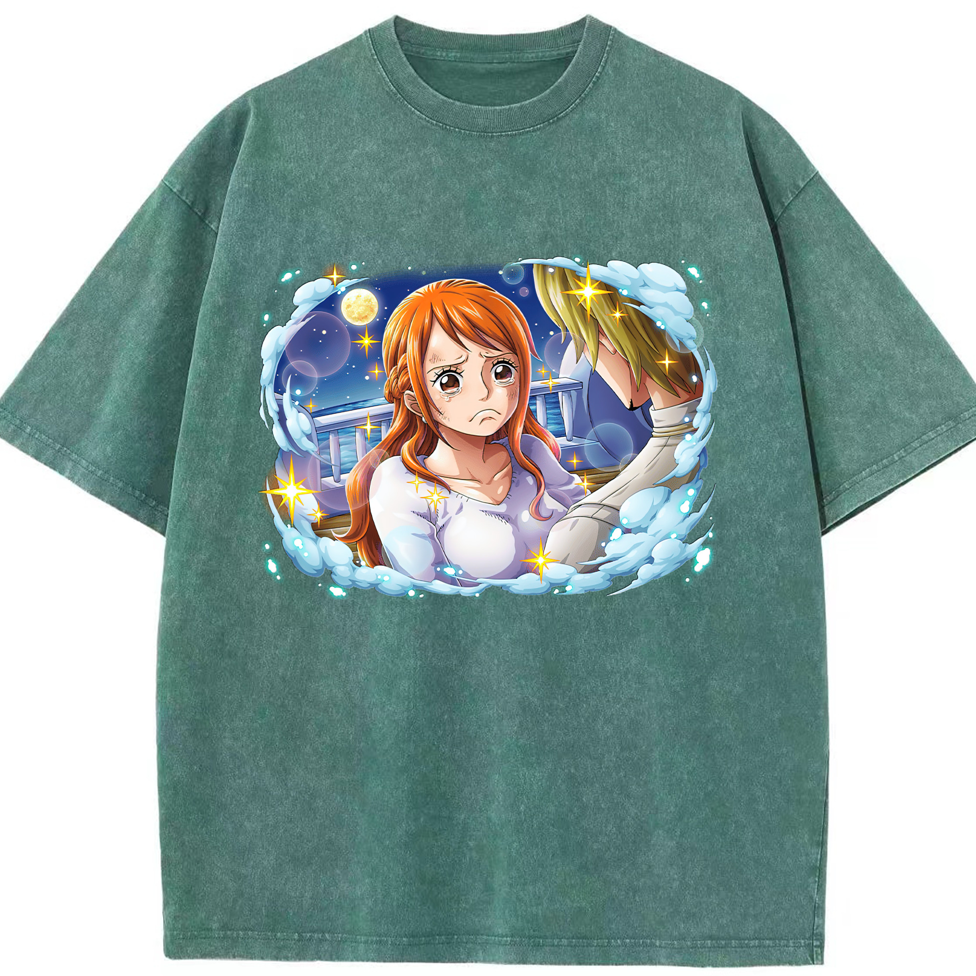 ワンピース ナミ ONE PIECE Nami 綿100% ヴィンテージ風 半袖Tシャツ（フロントプリント）